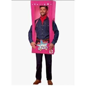 In Spirit Designs Ken Box Barbie Pink Halloween Costume Party Adult Size 14+